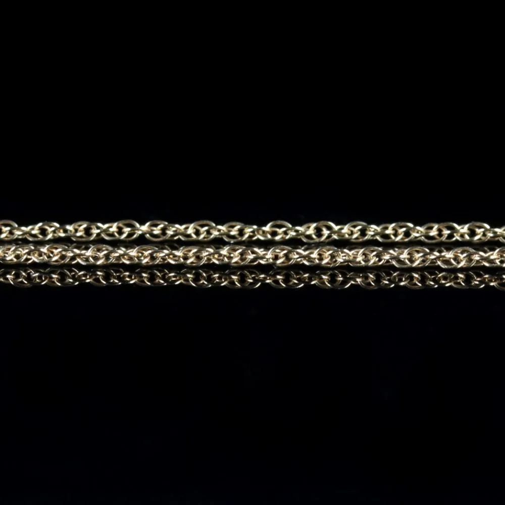 Antique Edwardian Suffragette Link Necklace 15Ct Circa 1910