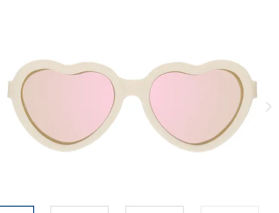 Babiators Polarized Heart Rose Gold Mirrored lens Kids Sunglasses