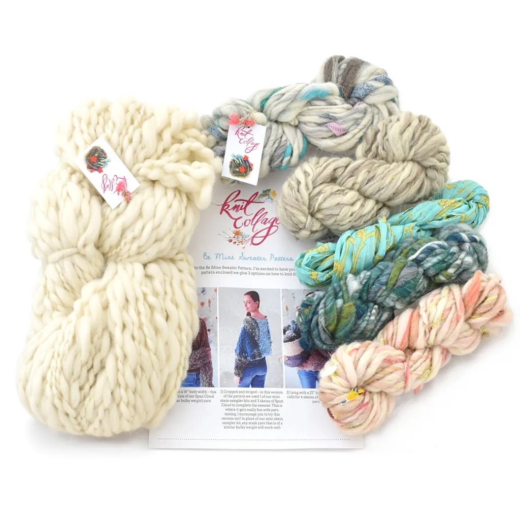 Be Mine Striped Sweater Knitting Kit