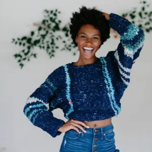 Be Mine Striped Sweater Knitting Kit