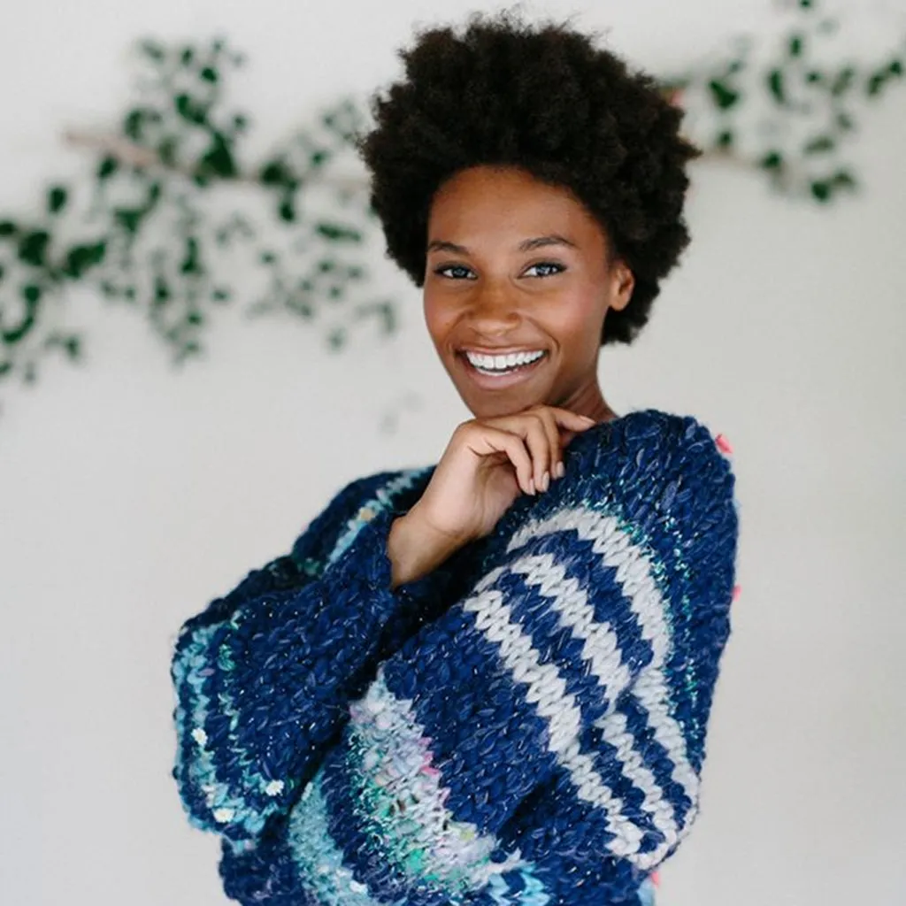 Be Mine Striped Sweater Knitting Kit