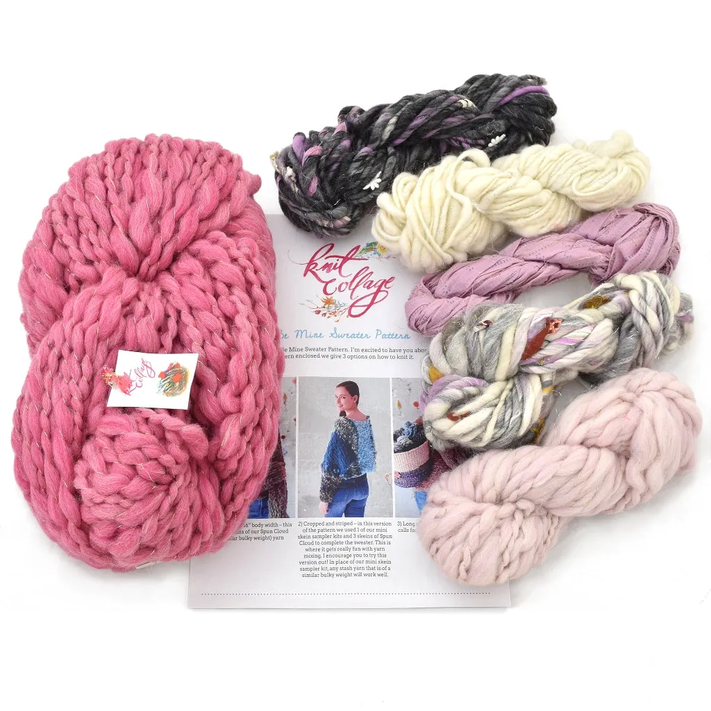 Be Mine Striped Sweater Knitting Kit
