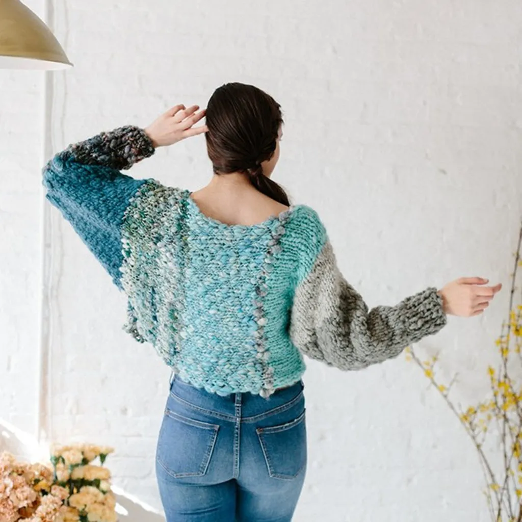 Be Mine Striped Sweater Knitting Kit