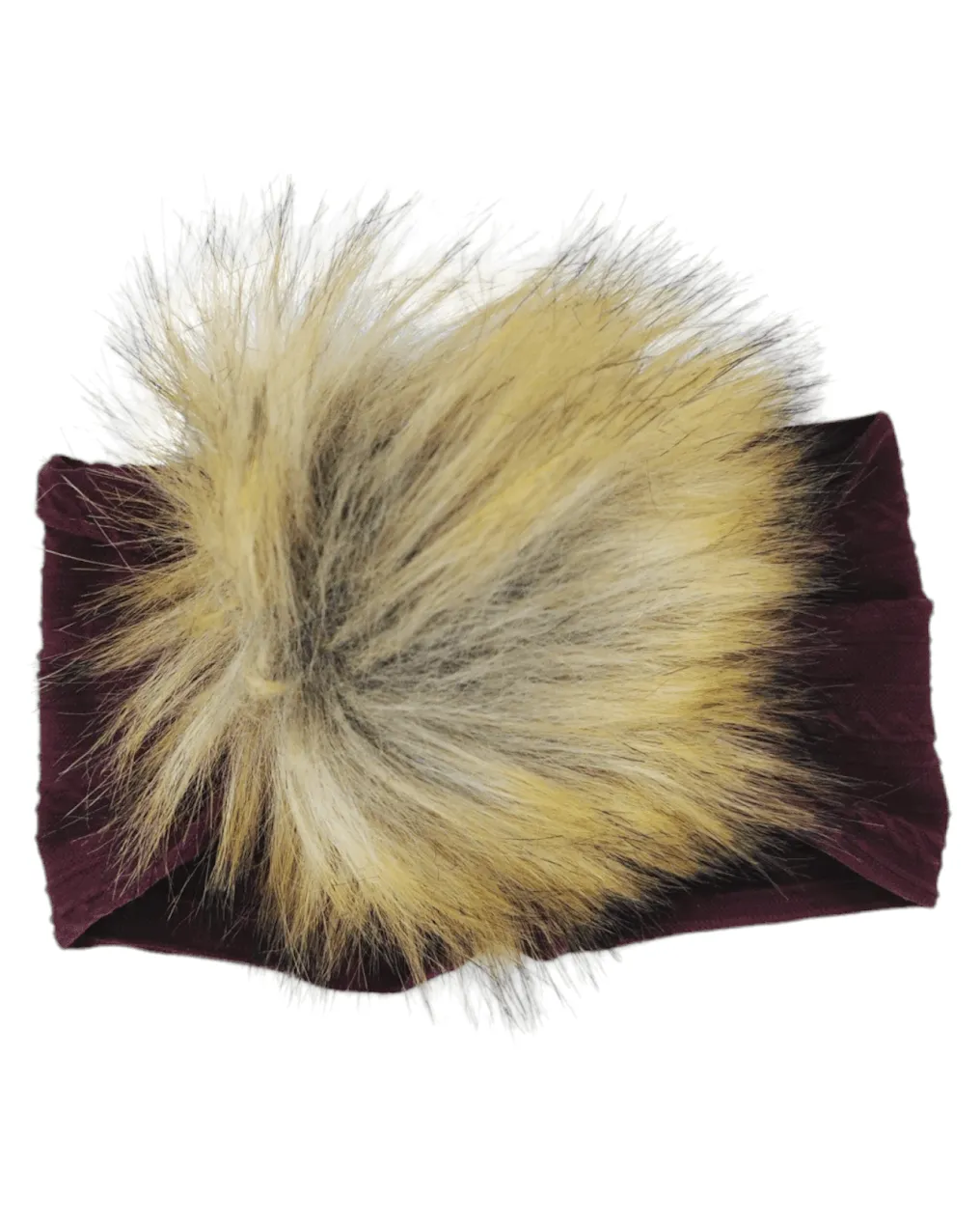 Bundle of 4 Faux Fur Pom Cable Knit Headbands
