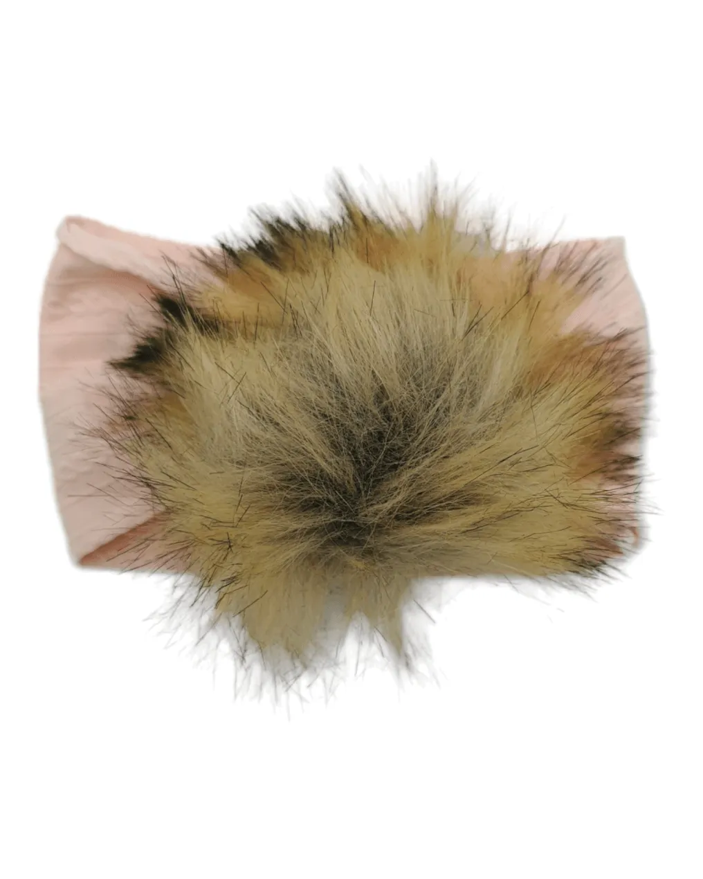 Bundle of 4 Faux Fur Pom Cable Knit Headbands