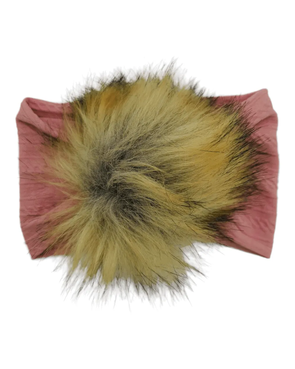 Bundle of 4 Faux Fur Pom Cable Knit Headbands