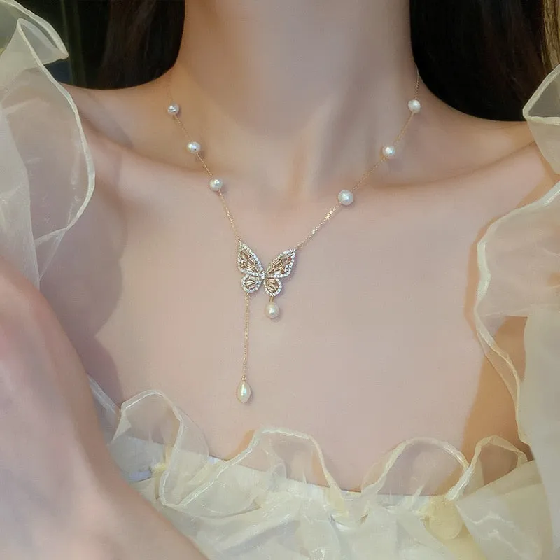 Charmed Delicate Butterfly Necklaces