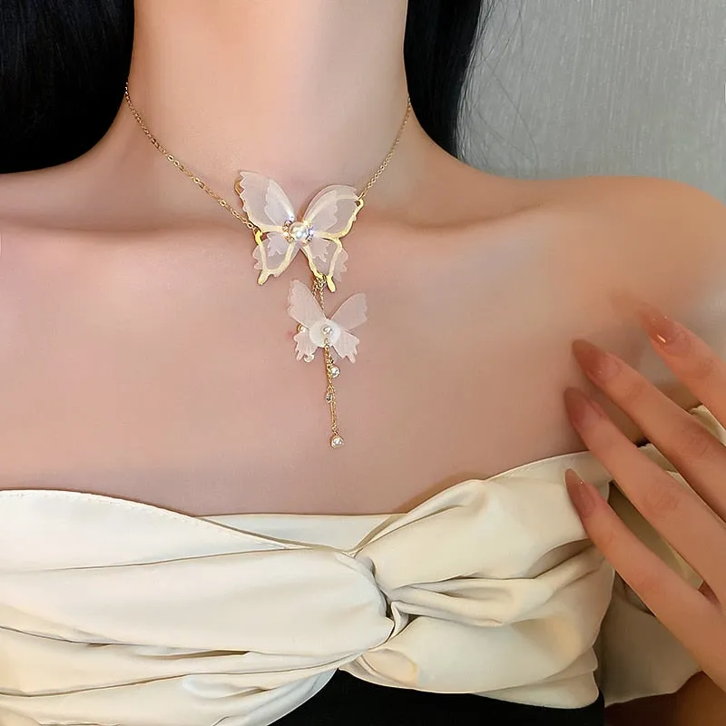 Charmed Delicate Butterfly Necklaces