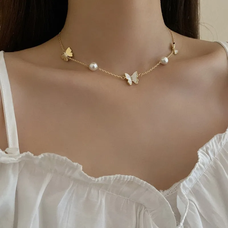 Charmed Delicate Butterfly Necklaces