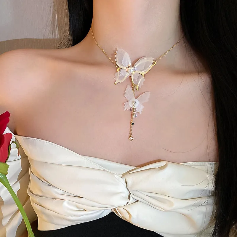 Charmed Delicate Butterfly Necklaces