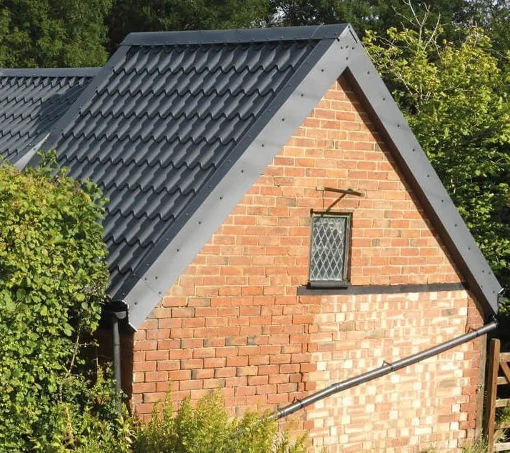 Cladco 41/1000 Tile Form 0.6 Thick Mica Coated Tile Effect Roof Sheet - Graphite Grey