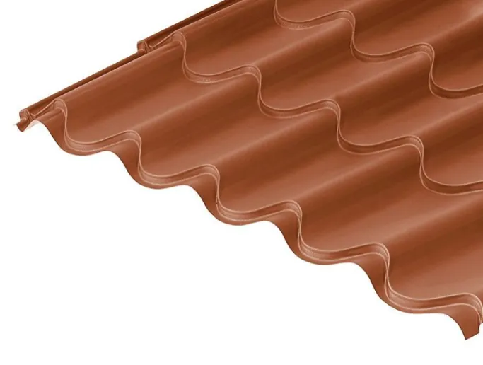Cladco 41/1000 Tile Form 0.6 Thick Mica Coated Tile Effect Roof Sheet