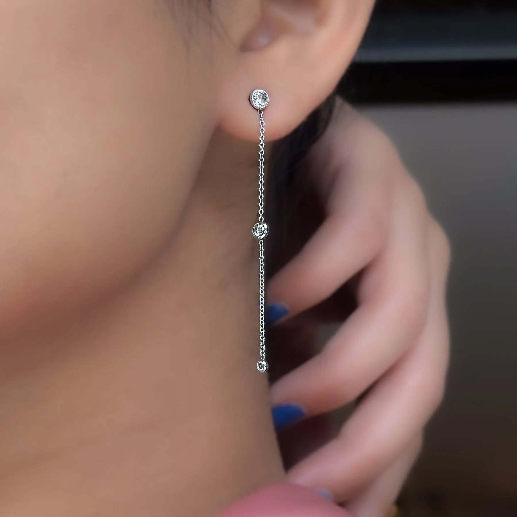 Diamond Chain Earrings