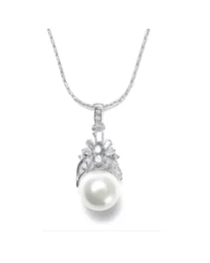Ettiene Pearl And Crystal Bridal Pendant Necklace