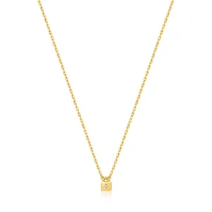 Gold Padlock Necklace