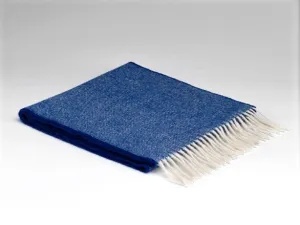 Herringbone Lambswool Scarf - Royal Blue - McNutt of Donegal