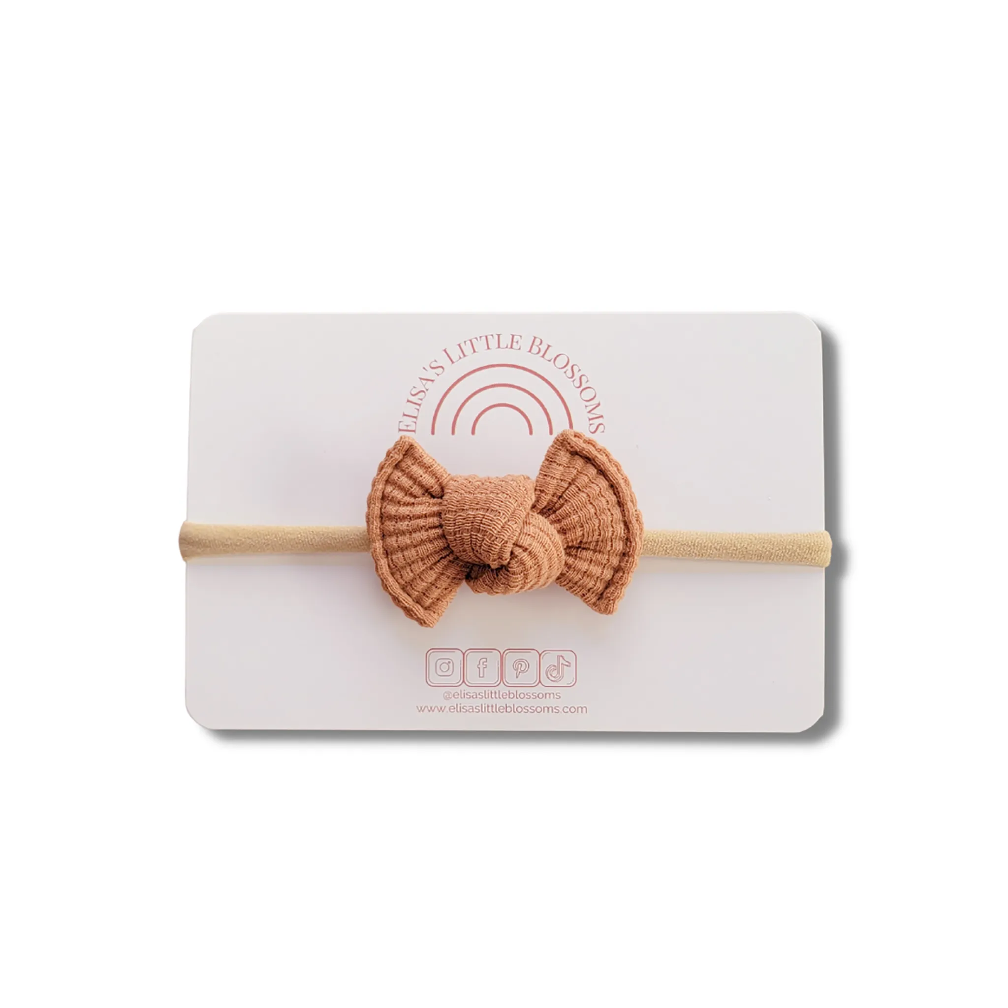 Knot Single Bow - Toast Waffle