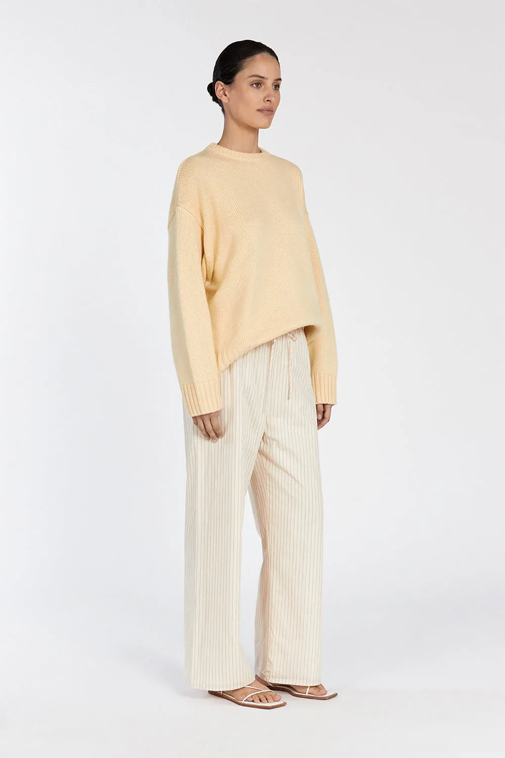 LILAH LEMON LONGLINE KNIT JUMPER