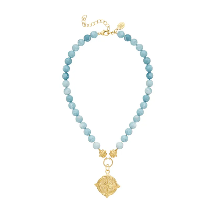 Nellie Jasper Compass Necklace