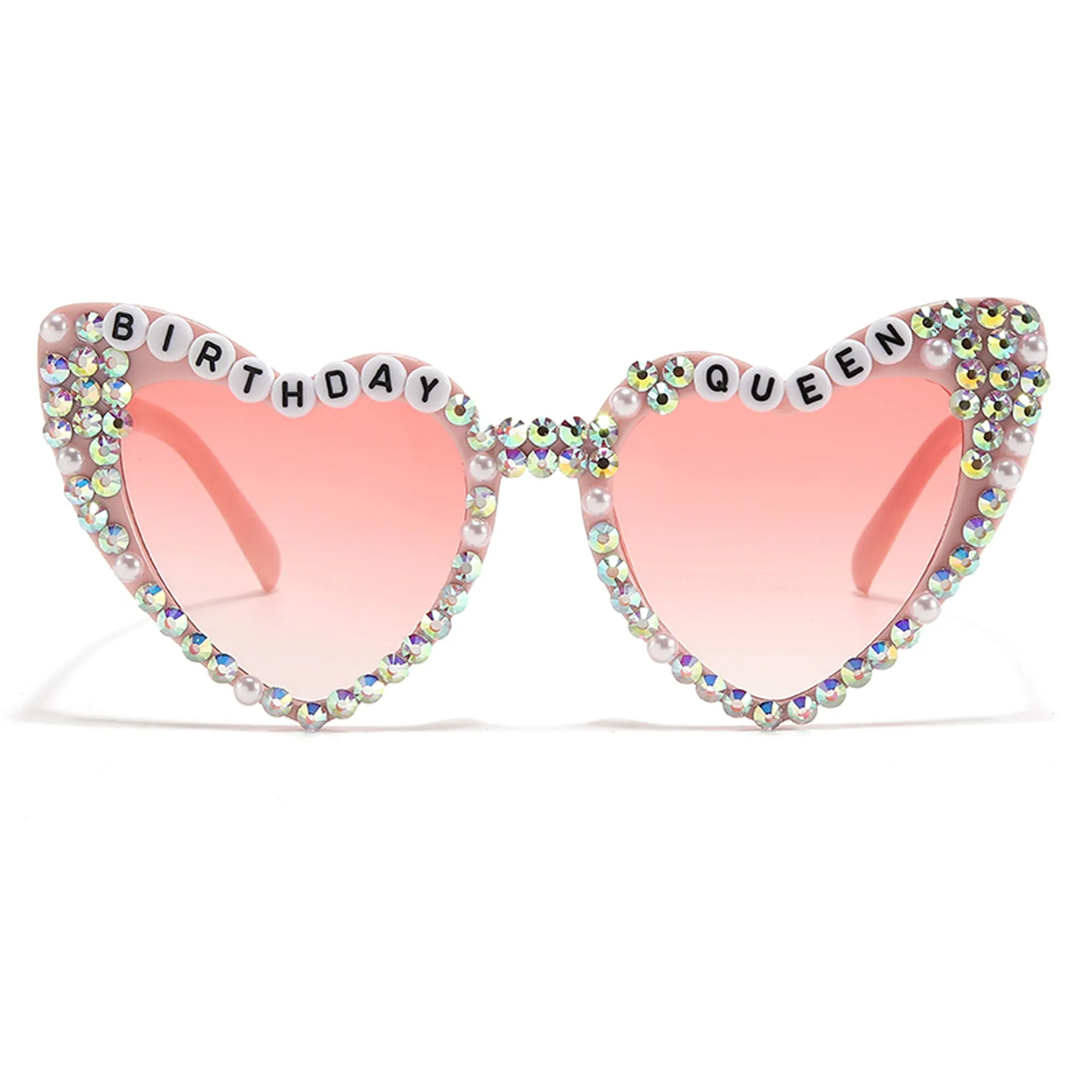 Pink Birthday Queen Rhinestone Sunglasses, 1 Count