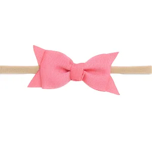 Pippa Grosgrain Bow - Coral Rose
