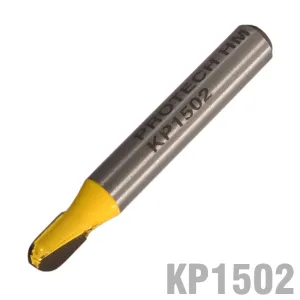 PRO-TECH ROUND NOSE VEINING BIT ONE FLUTE 3/16' X 5/16' 1/4' SHANK KP1502