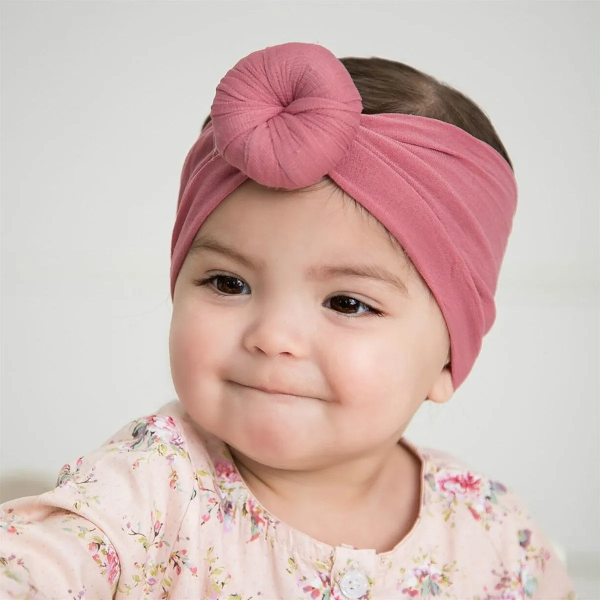 Round Knot Turban - Dusty Rose