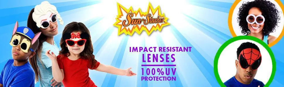 Sun-Staches Officially Licensed Disney Minnie Mouse Pink Bow Lil' Characters Sunglasses, Costume Party Favor Child Shades