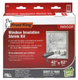 Thermwell V73H Frost King 42" x 62" Indoor Shrink Window Insulator Kit - Quantity of 18