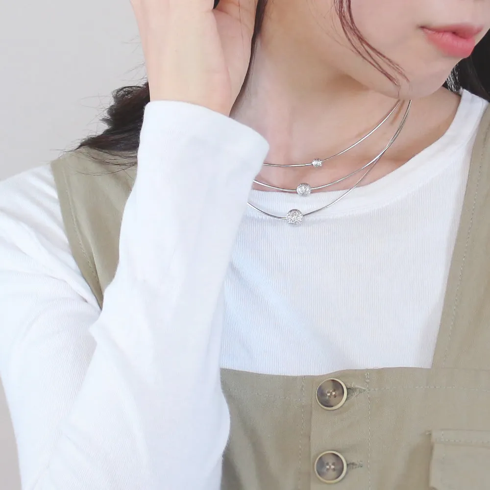 Triple Ball Short Necklace