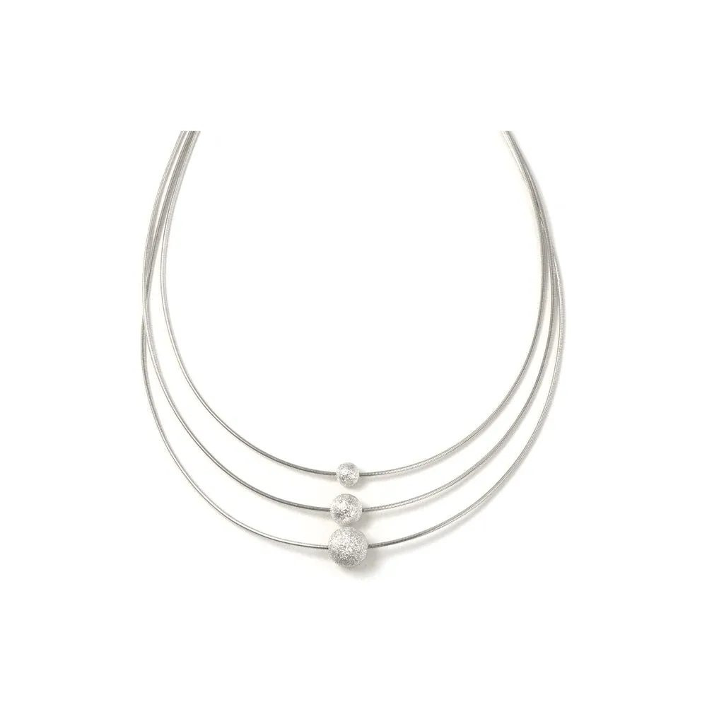 Triple Ball Short Necklace