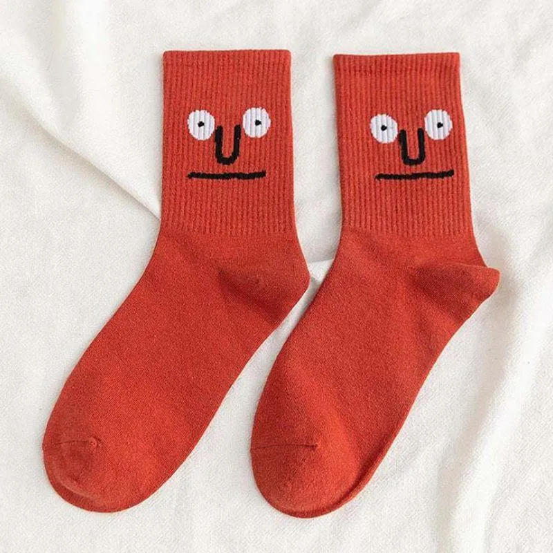 Women Crew Smiley Face  Cotton Happy Socks