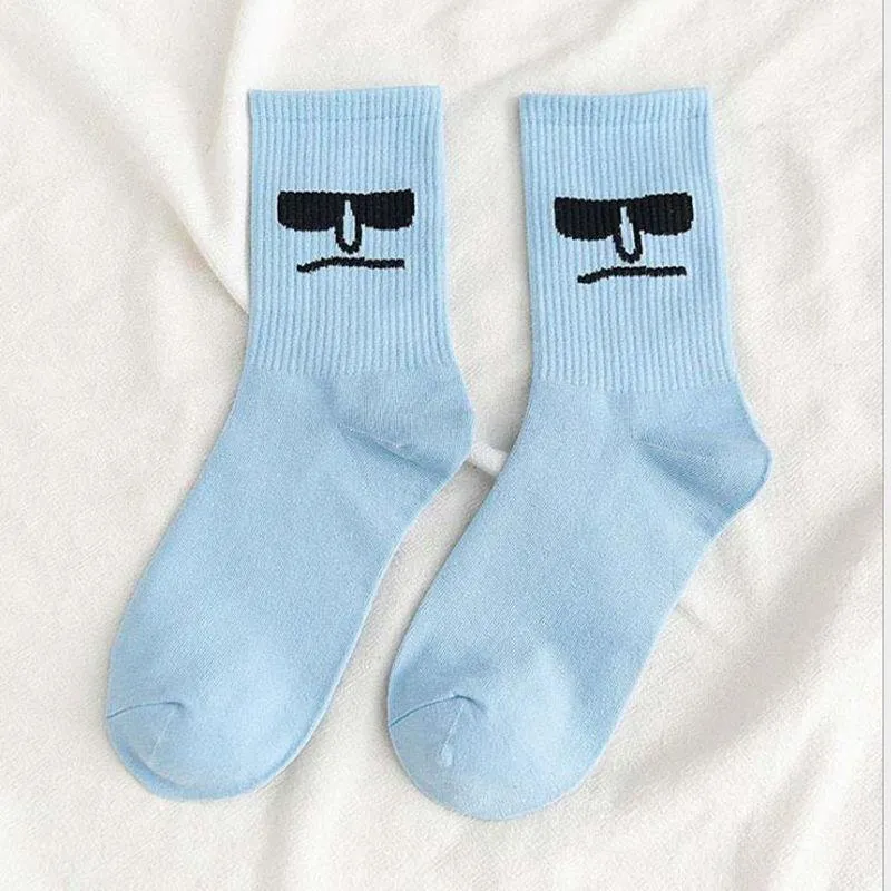 Women Crew Smiley Face  Cotton Happy Socks