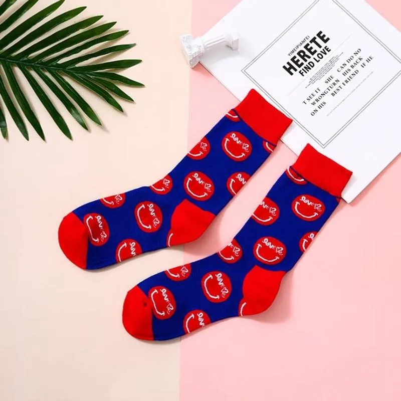 Women Crew Smiley Face  Cotton Happy Socks