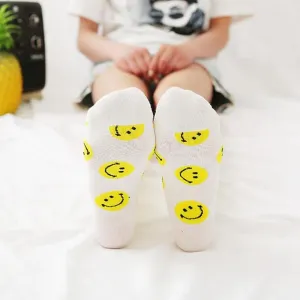 Women Crew Smiley Face  Cotton Happy Socks